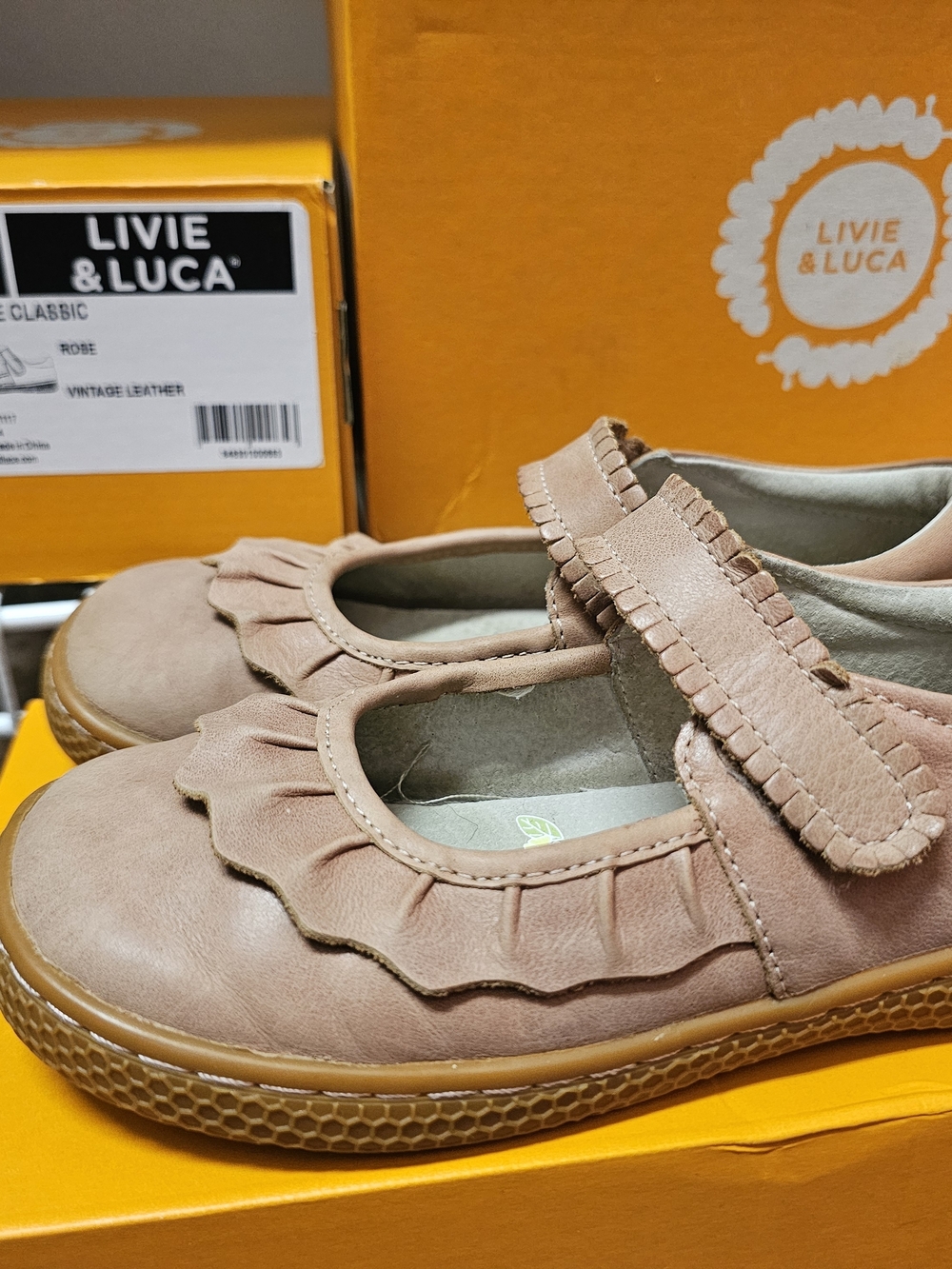 Livie & Luca Kids' Rose Ruche Mary Jane Shoes